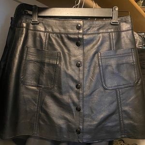 Faux leather skirt